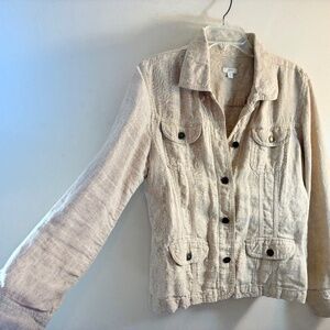 J. Jill Beige Blazer, Medium.